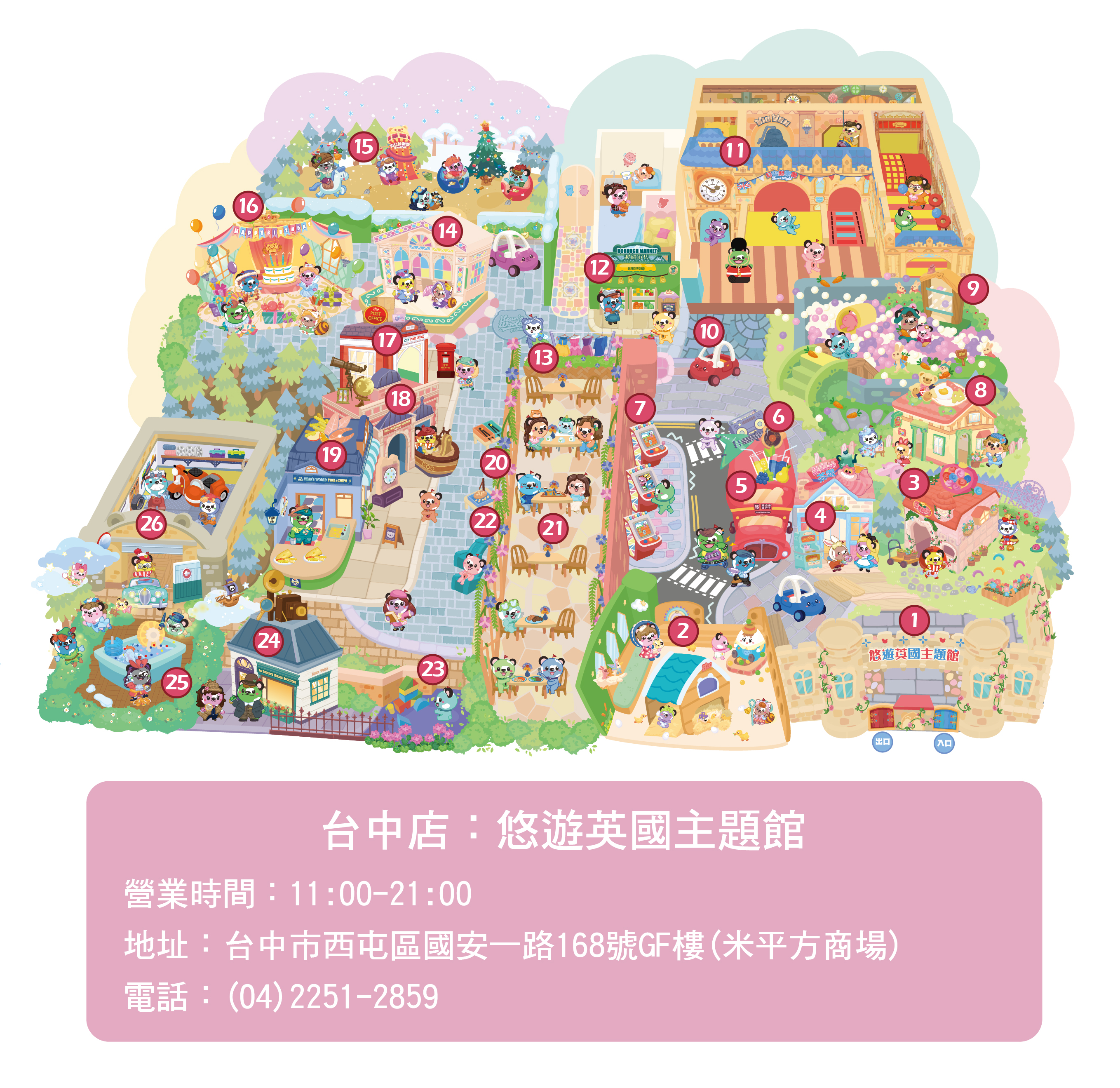 台中米平方貝兒絲樂園。悠遊英國主題館佔地 300坪室內親子景點 台中米平方貝兒絲樂園。悠遊英國主題館佔地 300坪室內親子景點